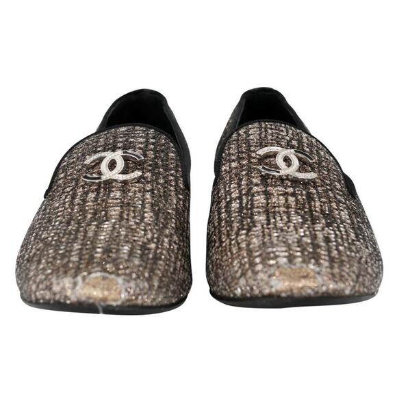 Chanel Ballet Metallic 38 Monogram Cc Casual Flats CC-S0608P-0003 - Picture 3 of 11